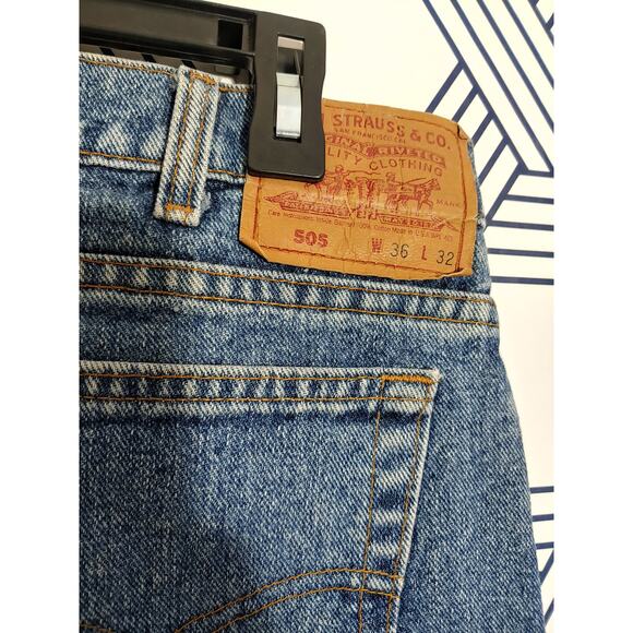 Vintage Mens levi 505 Size 36 Black batwing - Picture 3 of 5